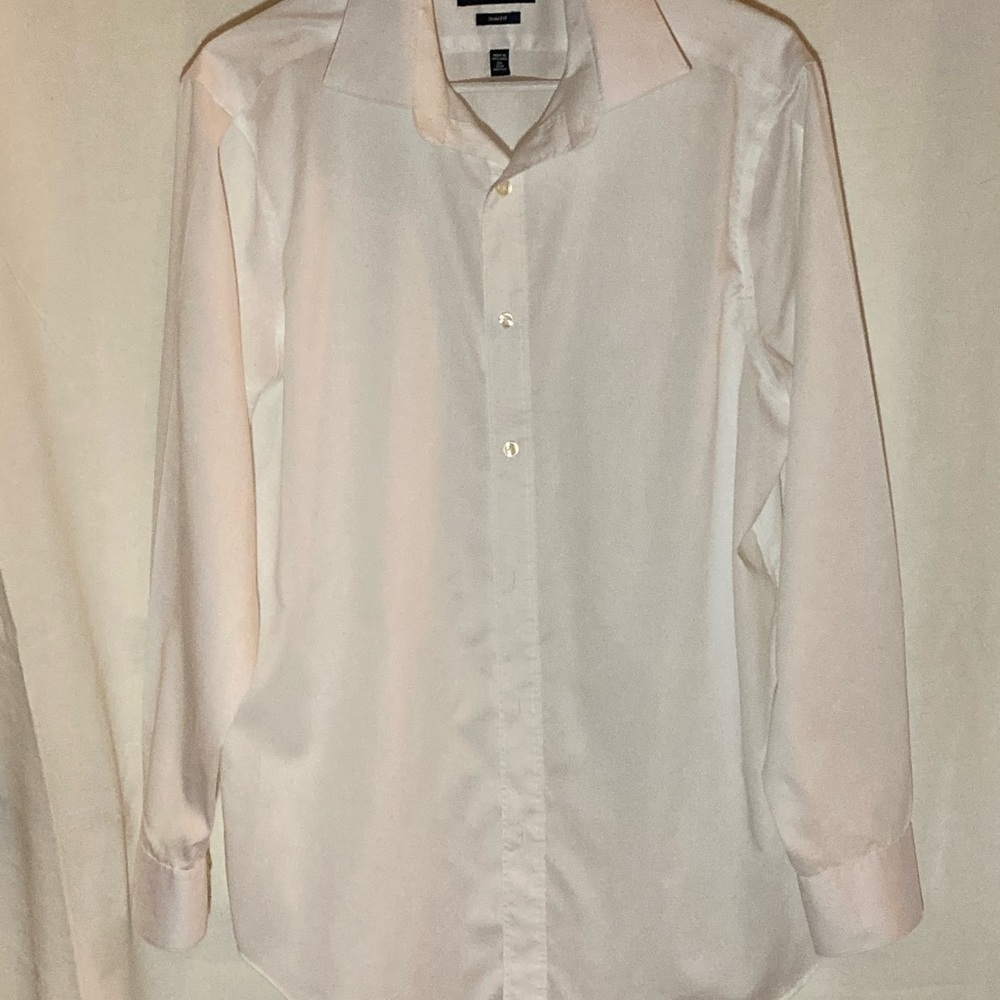 Men’s White Dress Shirt, Slim Fit, 15-1/2, 32-33